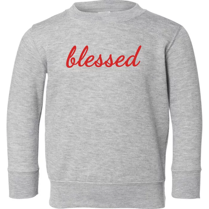 Blessed Red Christian Toddler Sweatshirt