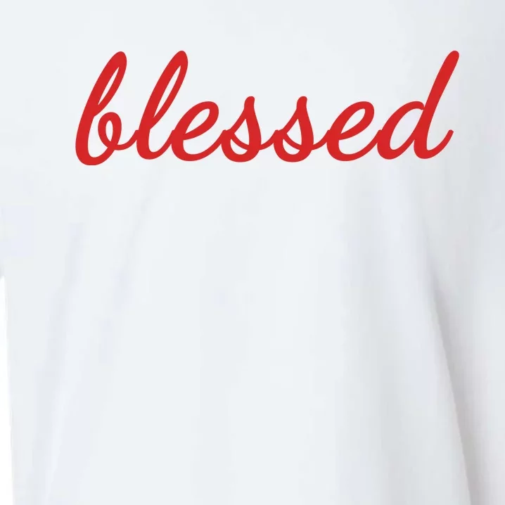 Blessed Red Christian Sueded Cloud Jersey T-Shirt