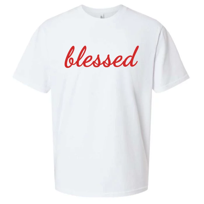 Blessed Red Christian Sueded Cloud Jersey T-Shirt