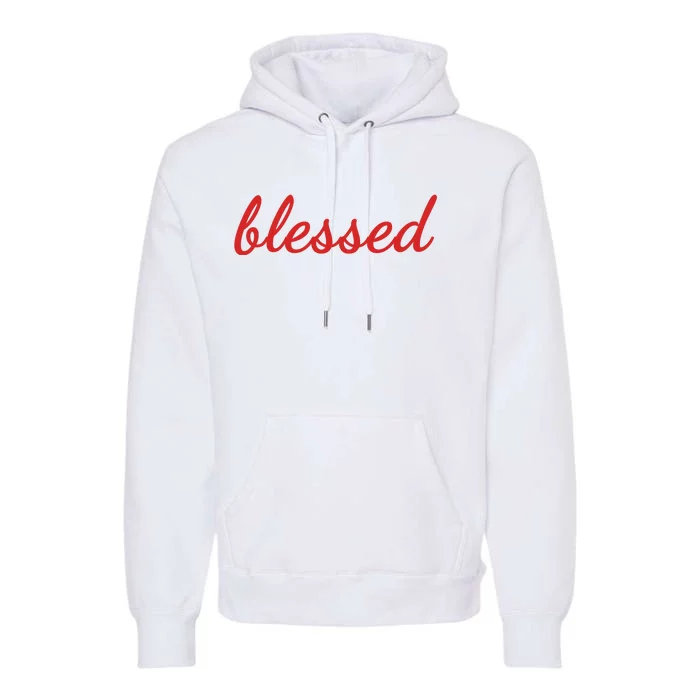 Blessed Red Christian Premium Hoodie