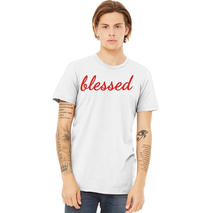 Blessed Red Christian Premium T-Shirt