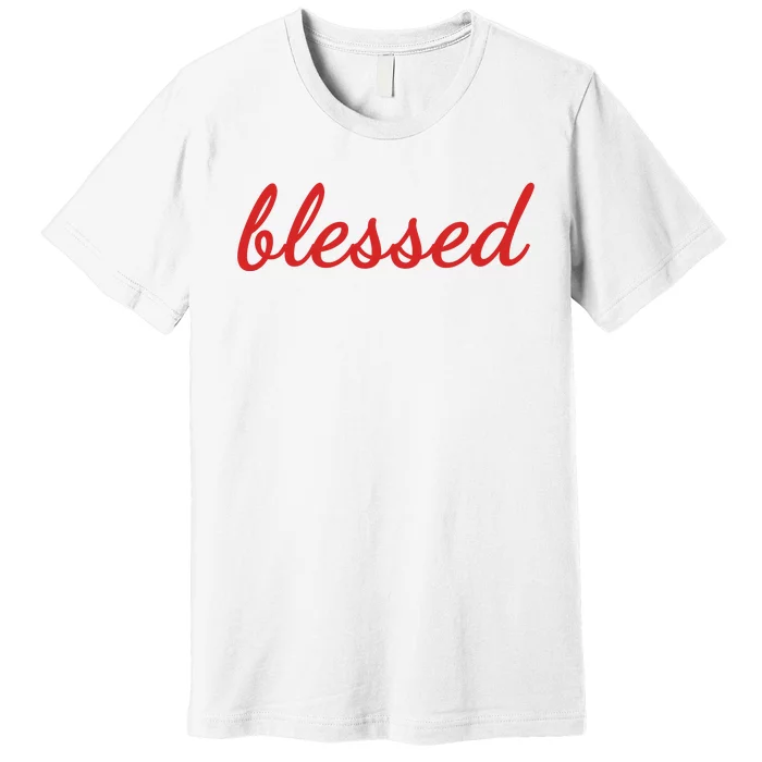 Blessed Red Christian Premium T-Shirt