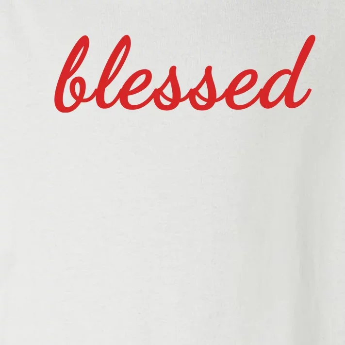 Blessed Red Christian Toddler Long Sleeve Shirt