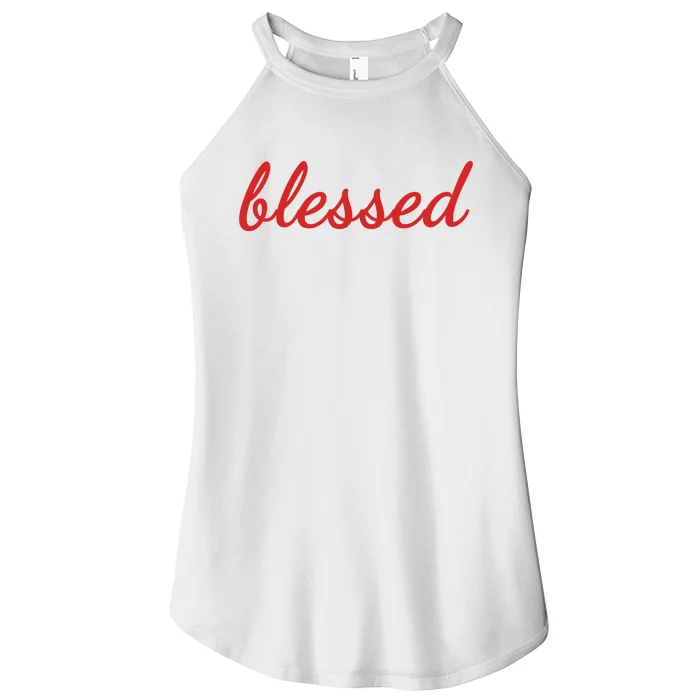 Blessed Red Christian Women’s Perfect Tri Rocker Tank