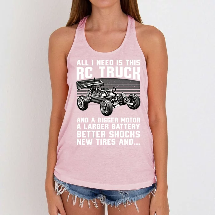 Best Rc Car Design Rc Car Racing Lovers Gift Women's Knotted Racerback Tank