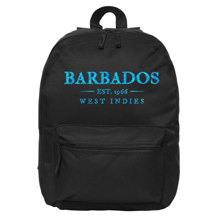 Barbados Retro Colorful Text Women Cruise Souvenir 16 in Basic Backpack