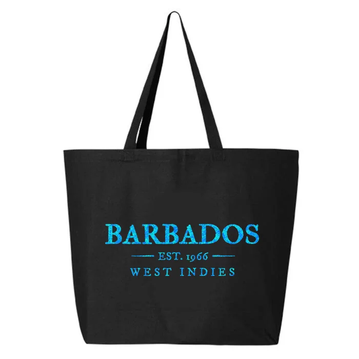 Barbados Retro Colorful Text Women Cruise Souvenir 25L Jumbo Tote