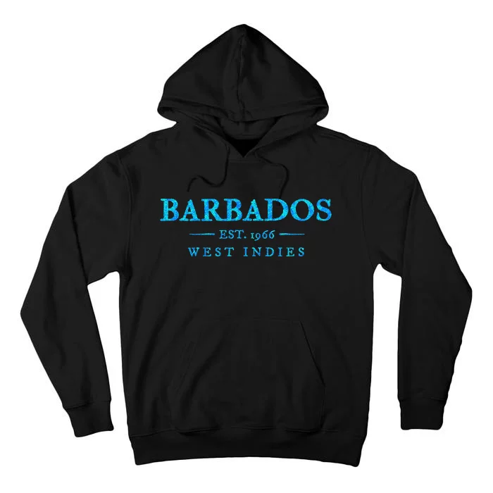 Barbados Retro Colorful Text Women Cruise Souvenir Tall Hoodie