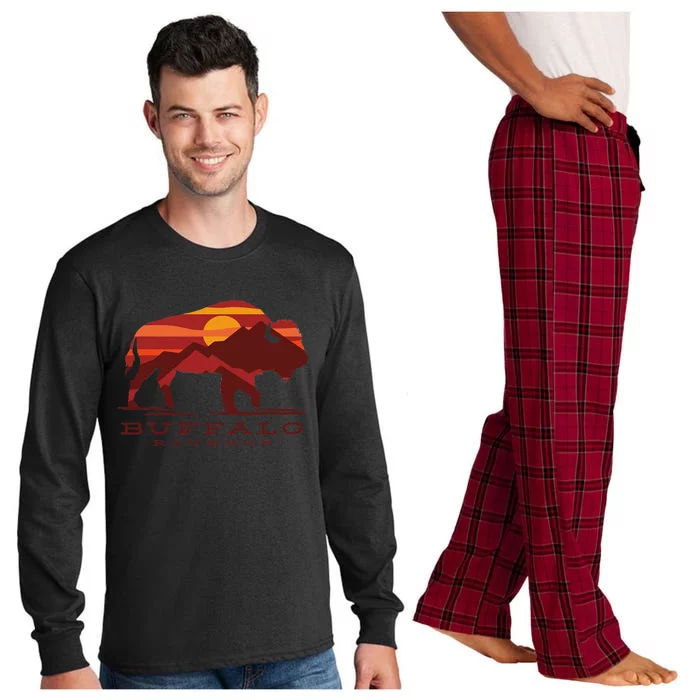 Buffalo Roundup Custer State Park South Dakota Sunset Long Sleeve Pajama Set