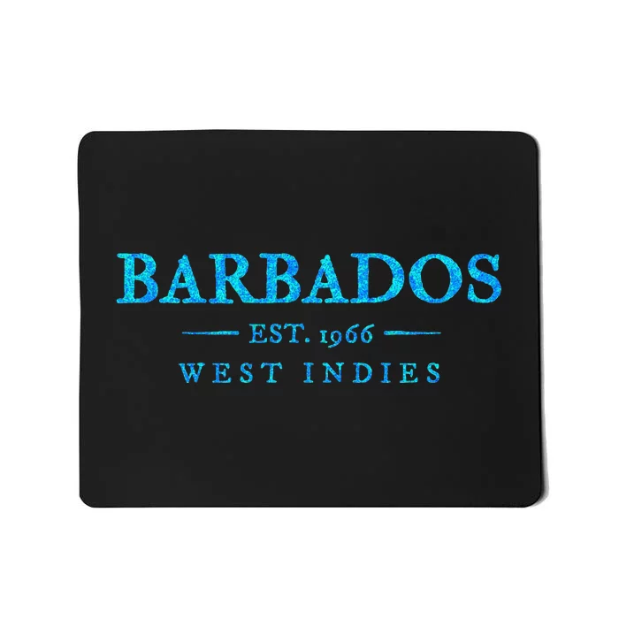 Barbados Retro Colorful Text Cruise Souvenir Mousepad