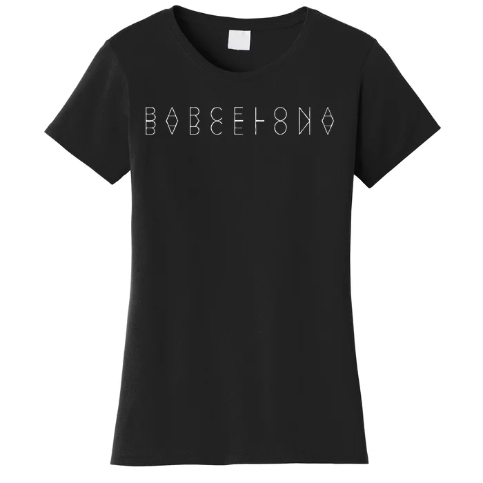 Barcelona Reflections Catalonia Word Art Souvenir Women's T-Shirt