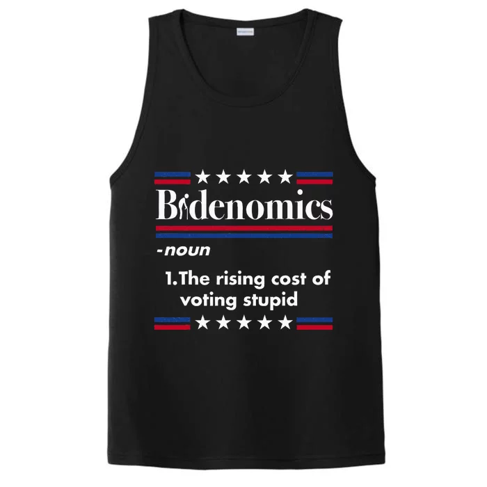 Bidenomics Rising Cost of Voting Joe Biden Funny Satire Performance Tank