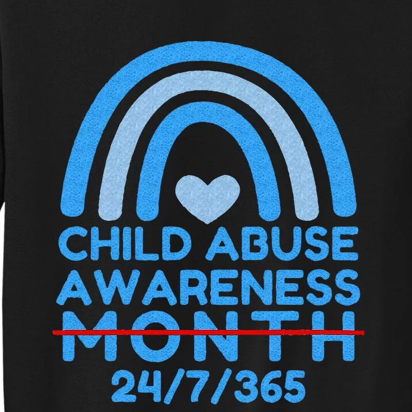 Blue Rainbow Child Abuse Prevention Awareness Month 247365 Sweatshirt