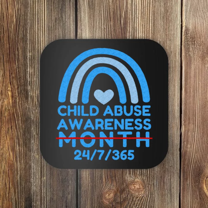 Blue Rainbow Child Abuse Prevention Awareness Month 247365 Coaster