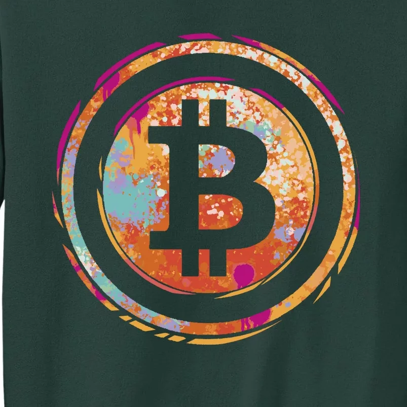 Bitcoin Retro Crypto Tall Sweatshirt