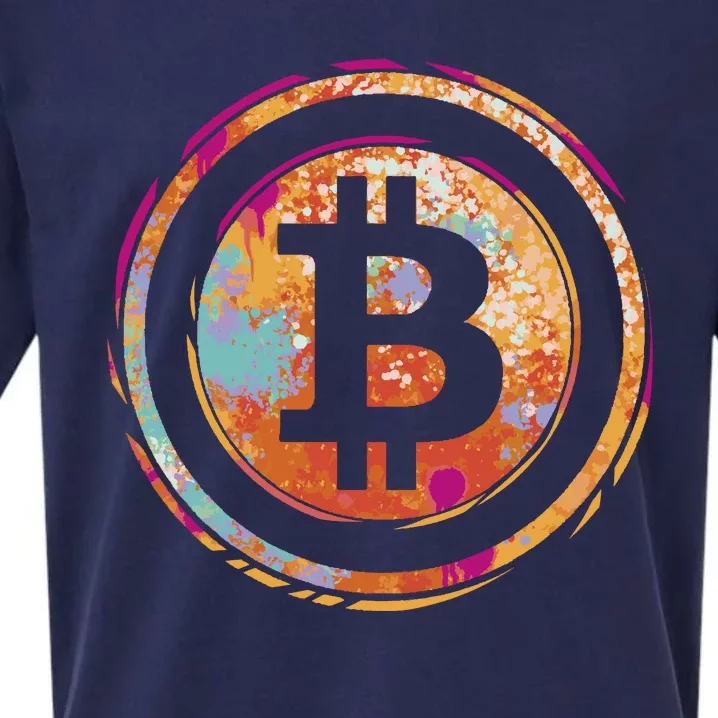 Bitcoin Retro Crypto Sueded Cloud Jersey T-Shirt