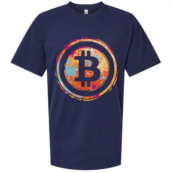 Bitcoin Retro Crypto Sueded Cloud Jersey T-Shirt