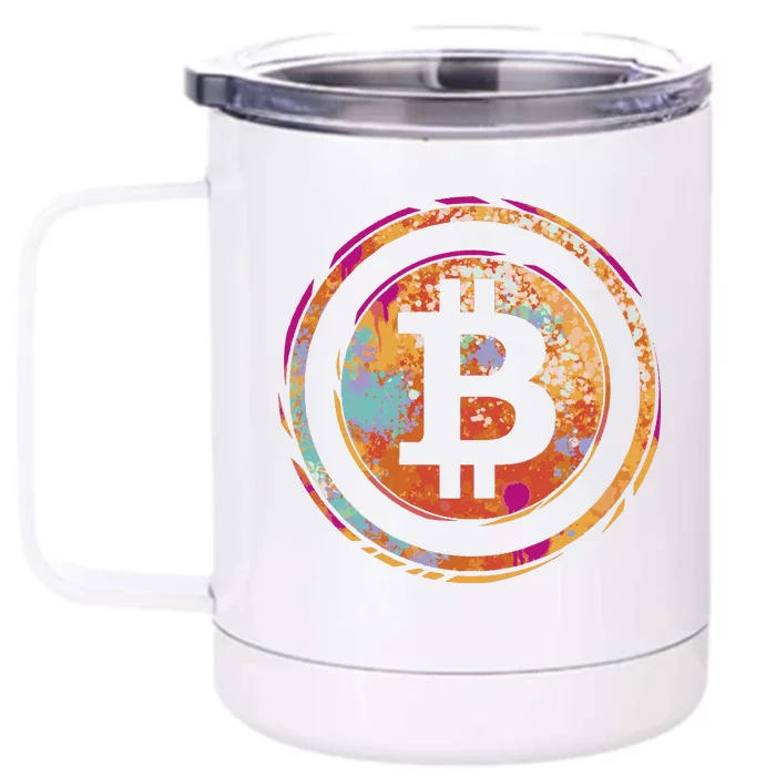 Bitcoin Retro Crypto Front & Back 12oz Stainless Steel Tumbler Cup