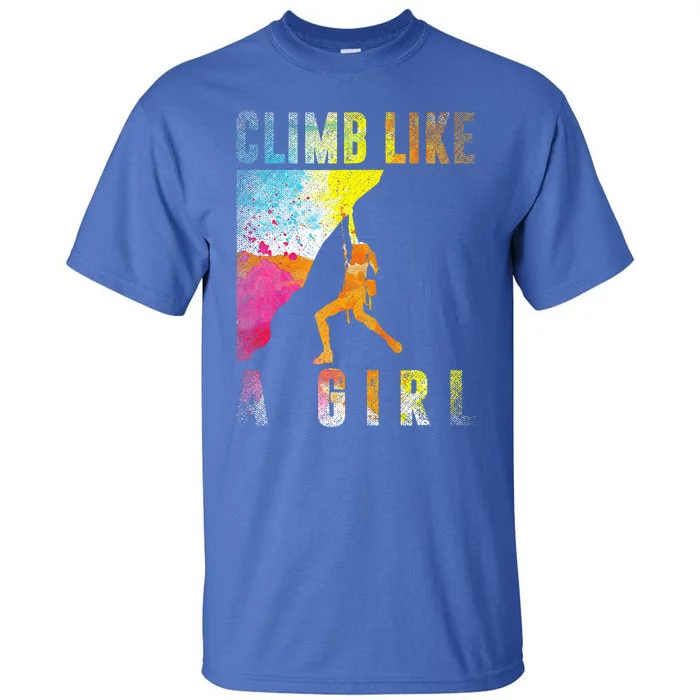 Bouldering Rock Climber Rock Climbing Tall T-Shirt