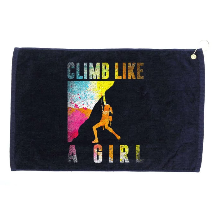 Bouldering Rock Climber Rock Climbing Grommeted Golf Towel