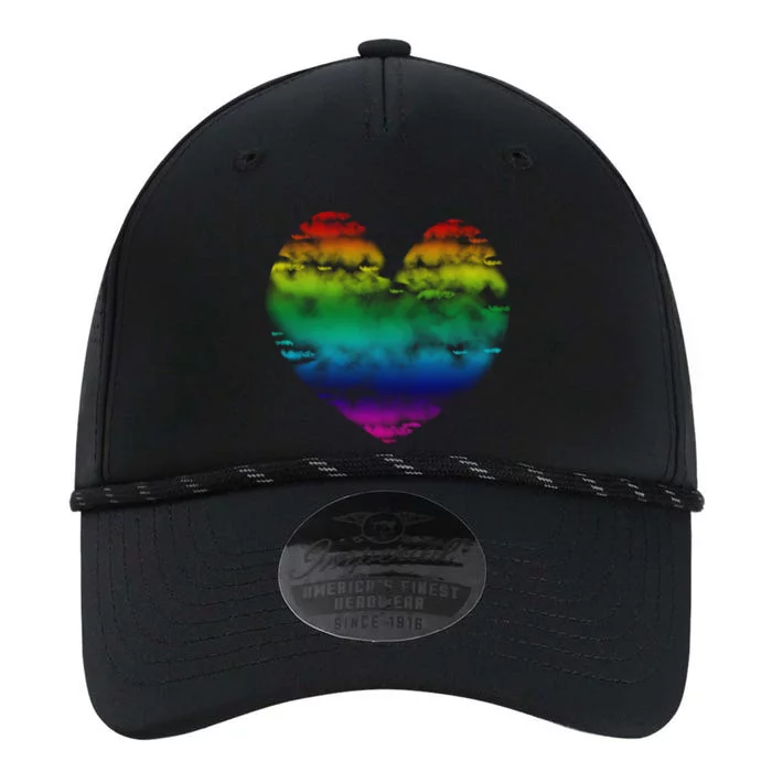 Big Rainbow Clouds Heart Tee Cute Valentines Day Gift Performance The Dyno Cap