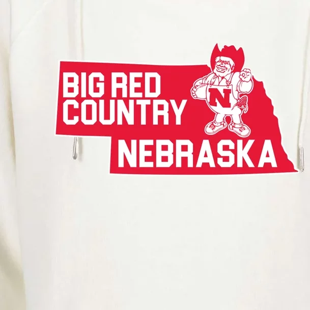 Big Red Country Nebraska Womens Funnel Neck Pullover Hood