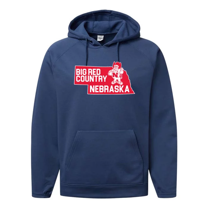 Big Red Country Nebraska Performance Fleece Hoodie