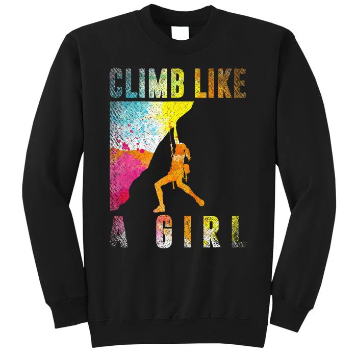 Bouldering Rock Climber Women Kids Rock Climbing Sweatshirt