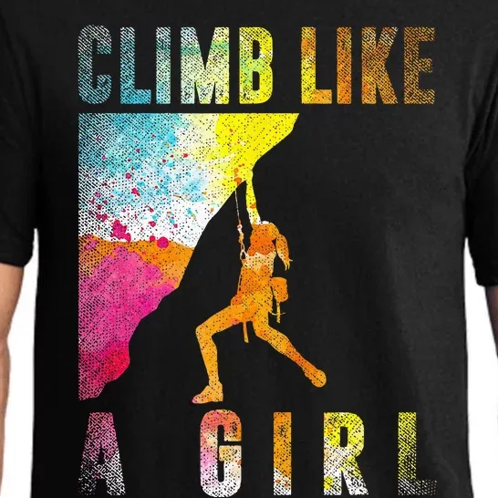 Bouldering Rock Climber Women Kids Rock Climbing Pajama Set