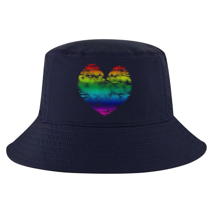 Big Rainbow Clouds Heart Tee Cute Valentines Day Gift Cute Gift Cool Comfort Performance Bucket Hat