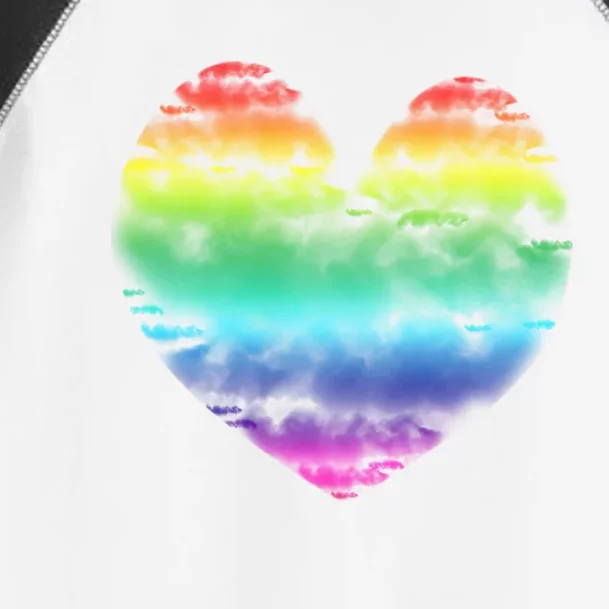 Big Rainbow Clouds Heart Tee Cute Valentines Day Gift Cute Gift Toddler Fine Jersey T-Shirt