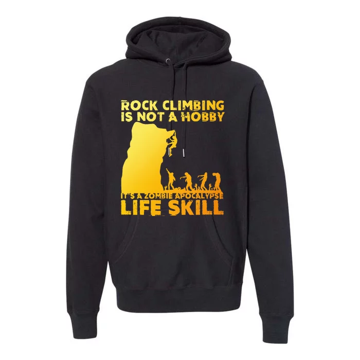 Best Rock Climbing Art For Rock Climber Bouldering Premium Hoodie