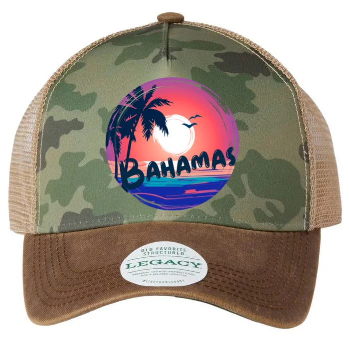 Bahamas Retro Circle Legacy Tie Dye Trucker Hat