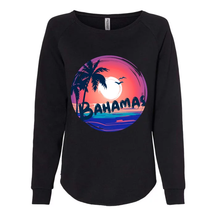 Bahamas Retro Circle Womens California Wash Sweatshirt