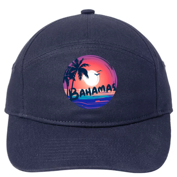 Bahamas Retro Circle 7-Panel Snapback Hat