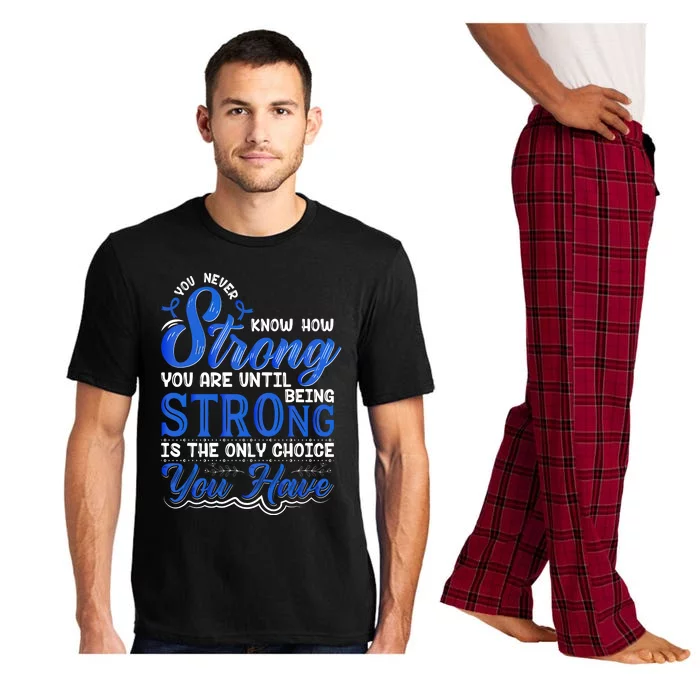 Blue Ribbon Colon Cancer Pajama Set