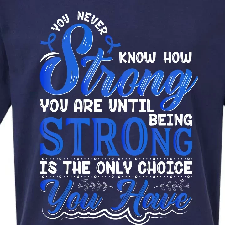 Blue Ribbon Colon Cancer Sueded Cloud Jersey T-Shirt