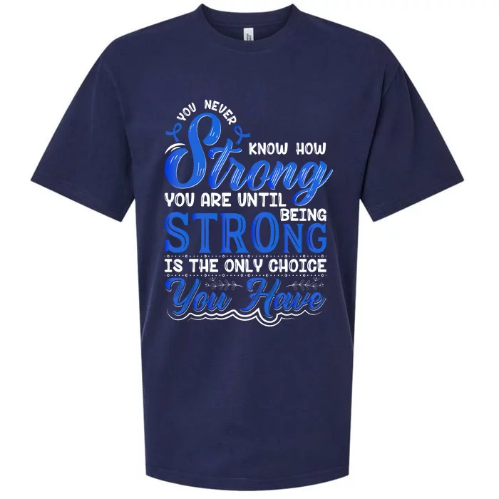 Blue Ribbon Colon Cancer Sueded Cloud Jersey T-Shirt