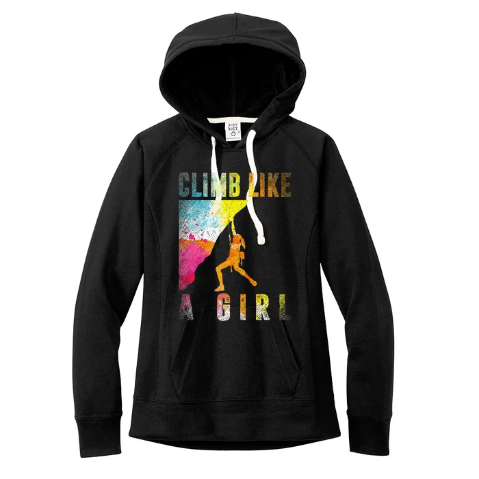 Bouldering Rock Climber Rock Climbing Women's Fleece Hoodie