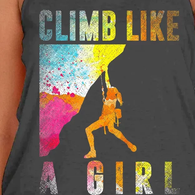 Bouldering Rock Climber Rock Climbing Women's Knotted Racerback Tank