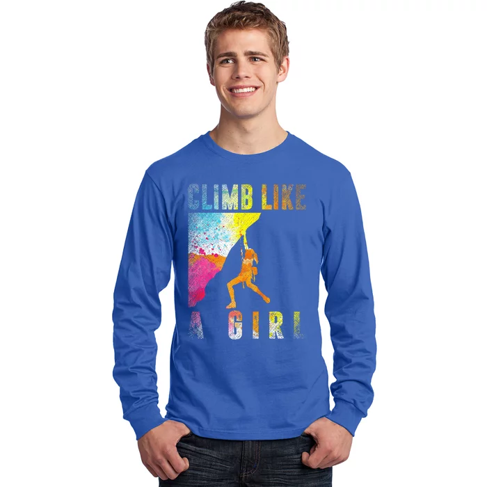 Bouldering Rock Climber Rock Climbing Long Sleeve Shirt