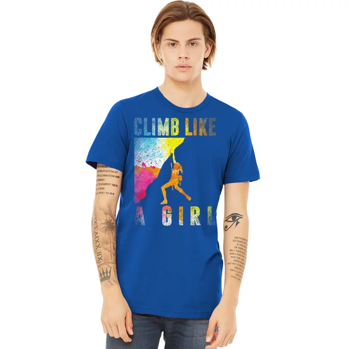 Bouldering Rock Climber Rock Climbing Premium T-Shirt