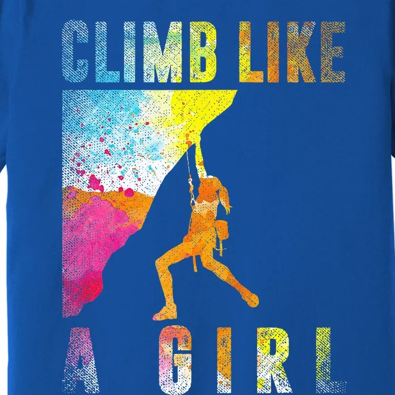 Bouldering Rock Climber Rock Climbing Premium T-Shirt