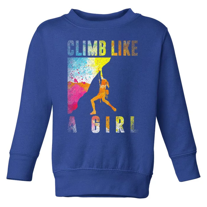 Bouldering Rock Climber Rock Climbing Toddler Sweatshirt