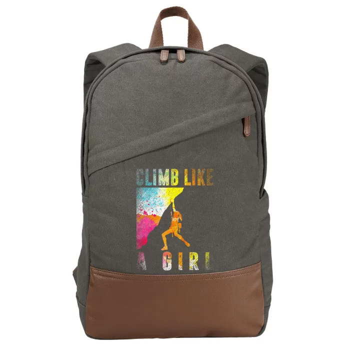 Bouldering Rock Climber Rock Climbing Cotton Canvas Backpack