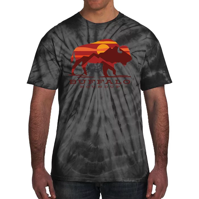 Buffalo Roundup Custer State Park South Dakota Sunset Tie-Dye T-Shirt