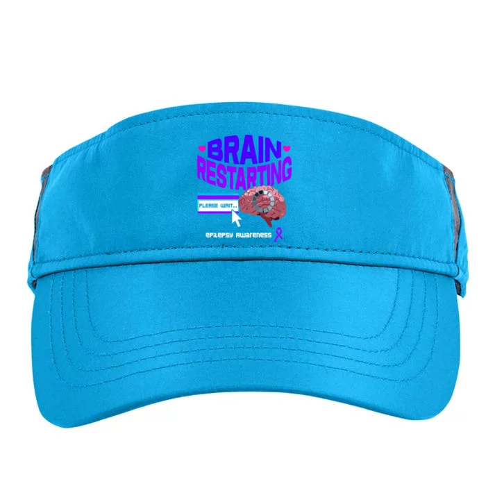 Brain Restart Cute Gift Purple Ribbon For Epilepsy Awareness Month Meaningful Gi Adult Drive Performance Visor