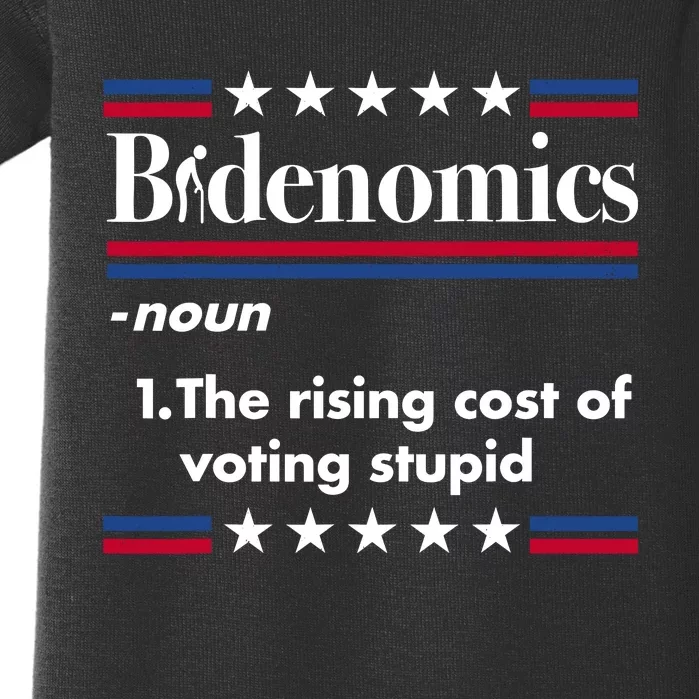 Bidenomics Rising Cost Of Voting Joe Biden Funny Satire Baby Bodysuit