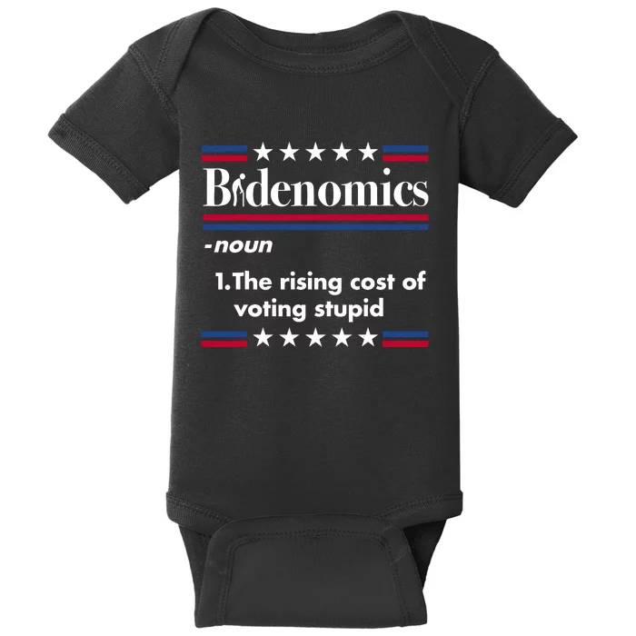 Bidenomics Rising Cost Of Voting Joe Biden Funny Satire Baby Bodysuit