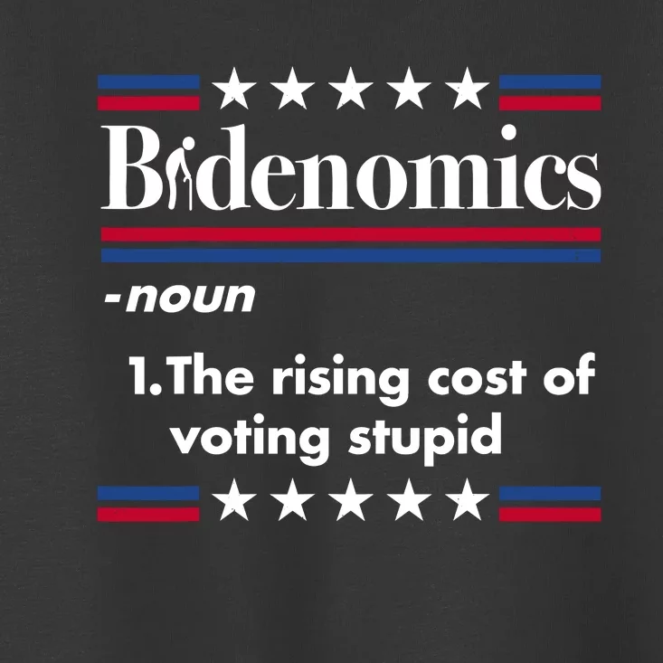 Bidenomics Rising Cost Of Voting Joe Biden Funny Satire Toddler T-Shirt